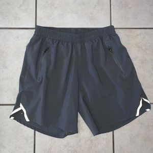 grey training adidas shorts